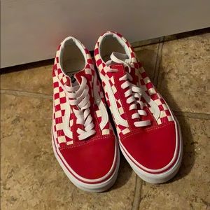 Red and white checker vans